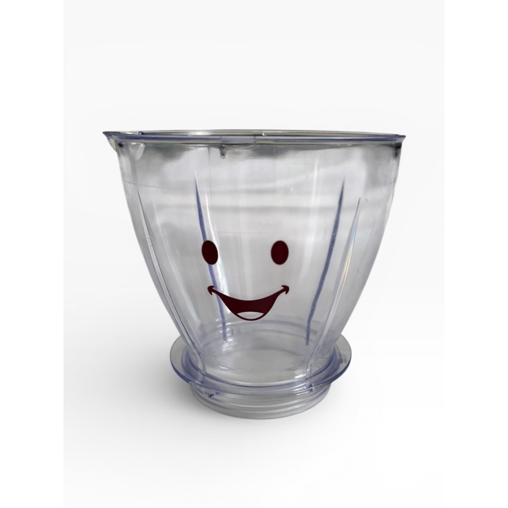 Baby Bullet Replacement Cup Pitcher Smiley Face 5" Clear Replacemenet Part‎